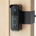 Blink Doorbell Mount, 2nd Gen Anti-Theft Blink Doorbell Camera Mount No Drilling with Rain Cover, Fit for Blink Video Doorbell 1st & 2nd Gen, No Block Sensor & Night Vision