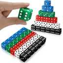 Poen 30 Pcs Standard Dice 25 mm Casino Theme Party Dice Large Opaque Jumbo Acrylic D6 Bulk Sifter for Casino Theme Party Board Vegas Birthday Supply(Black)