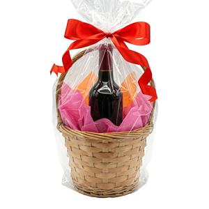 Seal Fresh 9 x 20 Inch Cellophane Gift Bags (12 Pack) — Clear Tall Wrapping Bags for Wine Bottles, Candles, Party Favors, DIY Gifts, Holiday Packaging (Ribbon & Basket Not Included)