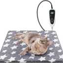 Newget Cat Heating Pad, Waterproof Pet Heating Pad for Cats Dog Indoor, 11 Adjustable Temperature Cat Warming Bed Mat with Timer, Indoor Heated Bed with Chew Resistant Cord (S: 18'' L X 18W '')