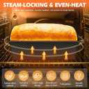 2.2lb Pullman Loaf Pan with Lid, Nonstick Carbon Steel Square Bread Pan for Baking Shokupan, Sandwich, Pain de Mie & Sourdough  Includes 6 Bonus Tools (Black)