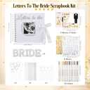 Fullhawl Letters To The Bride Scrapbook 8x8 Inch Bride Memory Book DIY Wedding Photo Album with Stickers and Markers for Wedding Engagement Bridal Shower Gifts Party Supplies, 40 Sheets