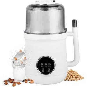 MEAZDUS Nut Milk Maker 32oz – Mini Plant Based 7-in-1 Homemade Milk Maker Machine – Multi-Functional Automatic Soy Milk Maker – Almond, Cashew, Soy, Oat, & Juice – Boil Water/Delay Start/Self-Clean