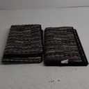 Kitchen Rugs Sets of 2-Non Slip Kitchen Mats for Floor-Thick Stain Resistant Vintage Kitchen Floor Mat Runner Carpet for Hallways Entryway Laundry Room WashableBlack 20"x47"+20"x32"