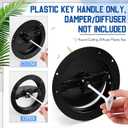 Wonderjune 3 Pcs Round Ceiling Diffuser Plastic Key Handle, Vent Key for Steel Butterfly Damper, Adjust Air Flow Replacement for Round Vent Cover 6" 8" 10" and 12", Key Only, Damper Not Included