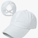 HGGE Womens Criss Cross Ponytail Baseball Cap Adjustable High Messy Bun Ponycap Quick Drying Hat