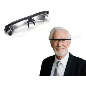 Flexvision Adjustable Vision Glasses Flex Focal Length Adjustable with Dial Vision for Near and Far Vision - Men & Women, Unisex.