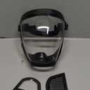 Piaoyu Anti-Fog Protective Full Face Shield, Clear Masks for Adults, Plastic Face Shield, Face Shield for Weed Whacking (1pc) (Black)