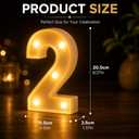 LED Numbers Night Light 2026, Marquee Light Up Numbers Sign with Warm White Glow, Battery Operated Number Lights for Parties, New Year and Graduation Decorations