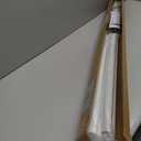 MEXAU White Tension Curtain Rods 41-146 In Extra Long Outdoor Patio Curtain Rods No Drilling Adjustable Heavy Duty Tension Rods for Windows Bathroom Living Room Curtains, Rod Diameter 1.26In