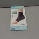 Welnove Achilles Tendonitis Heel Protector Socks - (FSA & HSA) Achilles Tendon Support Compression Socks - Gel Padded Sleeve for Cushion & Protection of Bursitis, Tenderness, Dry Cracked, Regular (Black)