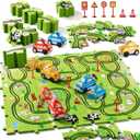 Bennol Toddler Toys Gifts for 2 3 4 5 Year Old Boys, 73 Jigsaw Puzzle Race Track Car Set Toys for Kids Boys Toddlers 1-3 2-4 3-5 4-6, Puzzle Tracks Car Toys Gifts for 2 3 4 5 Year Old Boys Kids