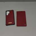 Wallet Case for Samsung Galaxy S25 Ultra Compatible with Magsafe, 2-in-1 PU Leather Flip RFID Blocking Card Holder Stand Shockproof Magnetic Detachable Cover for Galaxy S25 Ultra, Burgundy