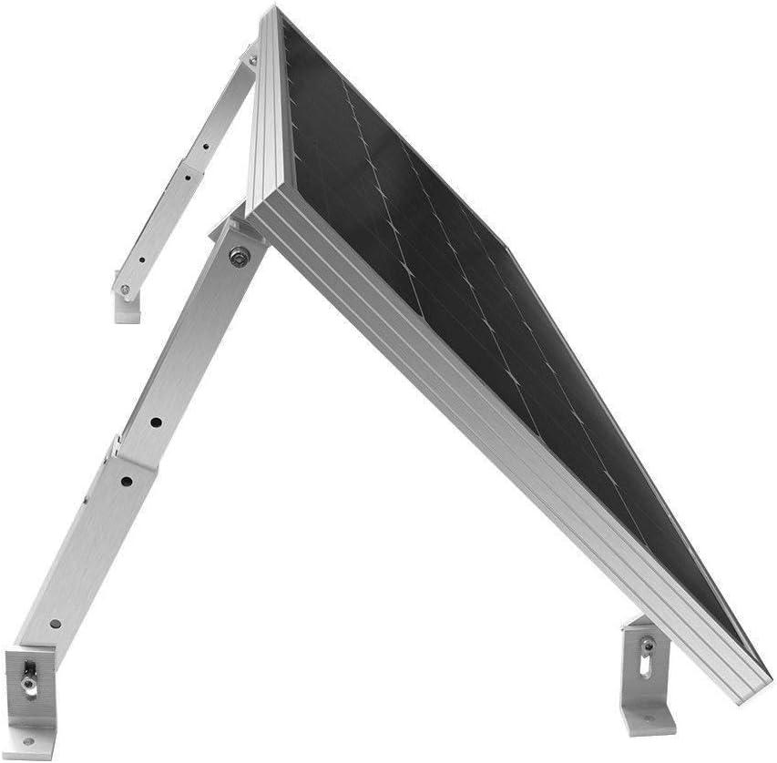 Renogy Adjustable Solar Panel Tilt Mount Brackets support up to 150 Watts Solar Panel for Roof, RV, Boat and Any Flat Surface, for on-grid/off-grid systems (Mount Only), Silver
