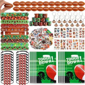 Kolewo4ever 294 Pieces Football Party Supplies Football Themed Birthday Gift Goodie Bags for Sports Party Supplies