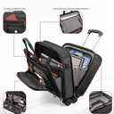 star cloud Rigid Frame Rolling Laptop Bag on Wheels, Rolling Briefcase with USB & Type-C Charging Port,Water Resistant Rolling Computer Bag for 17.3 Inch Laptop, Work Travel and Business, 18 × 16.5 × 8 inches