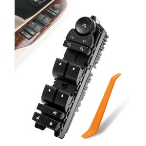 20835553 Driver Side Power Master Control Door Lock and Window Power Switch Fit for 2007-2013 Chevy Silverado Avalanche, 2007-2014 Suburban Tahoe Sierra Yukon XL 1500 2500 3500 Cadilla Escalade