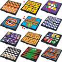 Gamie Magnetic Board Travel Games for Kids, Includes 12 Retro Fun Games - 5" Compact Design, Individually Boxed Travel Essentials for Kids Road Trip/Airplane/Camping, Stocking Stuffers for All Ages