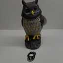 Solar Owl Guard with Motion Detector, Flashing Eyes, Spinning Head, Realistic Hooting and Silent Mode, Garden Owl, Outdoor Statue, Decoration for Home, Garden, Patio and Fence