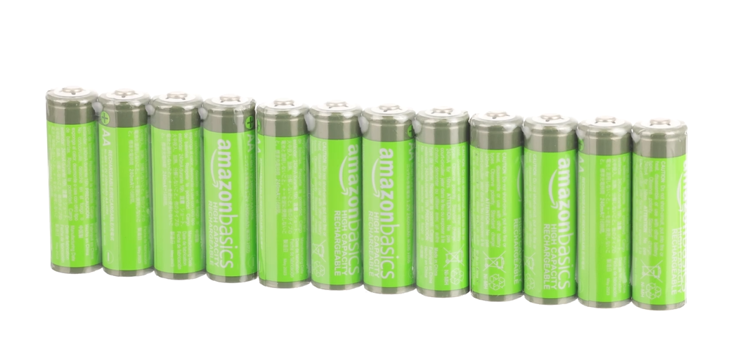 Amazon Basics 8 x AA NiMH Rechargeable Batteries 2400mAh 1.2V High Capacity Rechargeable Batteries 400 Times Precharged