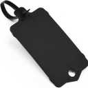 100pcs Blank Plastic Tags for Labeling Reusable Hanging Tags Ties Key Tag Storage Tag Waterproof Plastic Mark Label Writable Hang Sign with One Marker Pen (Black)