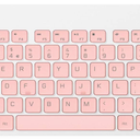 OMOTON Wireless Keyboard Compatible with Windows XP/7/8/10/Vista, 2.4G USB Compact Wireless Keyboard with Built-in Foldable Stand, Pink