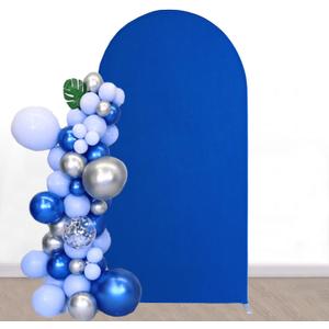7.2 FT Arch Backdrop Cover Spandex Arch Cover Fitted Wedding Arch Backdrop Fabric Covers for Baby Shower Bridal Shower Birthday Party Gender Reveal Decoration (Royal Blue) (7.2FT)