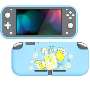 PlayVital Custom Protective Case for Nintendo Switch Lite, Soft TPU Slim Case Cover for Nintendo Switch Lite - Lemonade Kitty