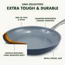 GreenPan Lima Hard Anodized 12" Frying Pan Skillet with Lid, Ceramic Nonstick, PFAS-Free Nontoxic Pots and Pans, Oven & Broiler Safe, Stainless Steel Handle, Cookware for Eggs & Omelet, Gray