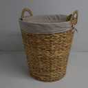 Wicker Basket Laundry Hamper with Liner Wicker Hamper, Brown L17x17.5 M 15-15.5 13x13.5 In