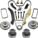 90738S Timing Chain Kit with VVT for 2011-2017 Ford Explorer F150 Edge Taurus Mustang Transit Flex 3.5L 3.7L / 2013-2016 Lincoln MKX MKZ MKS 3.7 Cam Phaser Sprocket AT4Z6L266B
