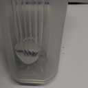 light gray, semi-transparent plastic protein shaker bottle, 28 OZ