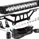 Maverick X3 Shock Tower Light Bar with Mount Bracket and Rocker Switch Wiring Harness Kit Fits for 2017-2025 Can-Am Maverick X3/X3 MAX Accessories, UTV 60W Super Bright 12" LED Light Bar Kit (White)