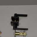 Keyed Entry Door Handle Lever for Right and Left Handed Doors with Full Set Lockset and Matching Screws for Bedroom and Bathroom Black Matte