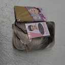 RENERSHOW Grey Bob Short Wigs for White Women Ombre Gray Bob Wig with Bangs Straight Bob Haircuts Heat Synthetic Wigs for Old Lady Average Size Wig