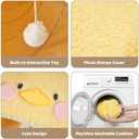 EHEYCIGA Cat Tunnel Bed for Indoor Cats, Cute Cat Donut Toy Tunnel for Small Large Cats with Washable Circle Cushion, Peekaboo Pet Cave Play Tunnel for Kitten, Puppy, Rabbit (Yellow)