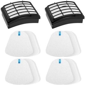 2 + 4 PCS Filters for Shark Vacuum Navigator Lift Away Filter Replacement ZU503AMZ NV350 NV351 NV352 NV355 NV356E NV357 NV360 NV370 UV440 UV540, Parts XFF350 XHF350