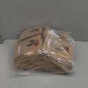 CYGYINT 100Pcs Brown Gift Bags with Clear Window 4.7''x2.4''x6.2'' Variety Stand Up Window Gift Bags with Handles for Candy, Cookies, Wedding Favors, Christmas Party, Retail Packaging