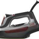 CHI Steam Iron for Clothes with Electronic Temperature Control, Titanium Infused Ceramic Soleplate, 1700 Watts, XL 10 Cord, 3-Way Auto Shutoff, 300+ Holes, Professional Grade, Silver (13107)