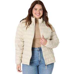 Amazon Essentials Womens Lightweight Long-Sleeved Water-Resistant Packable Puffer Jacket (Large, Pumice)