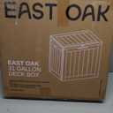 EAST OAK Outdoor Storage Box, 31 Gallon Deck Box Indoor and Outdoor Use, Waterproof Resin Storage Bin for Package Delivery, Patio Cushions, Gardening Tools, Lockable, UV Resistant, Grey