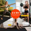VTORY 7mm Large Workout Mat 75 ft Extra Large Wide Yoga Mat & Pilates Mat Thick, Non-Slip Exercise Mat for Home Gym, Home Workout, HIIT, Strength, Stretching
