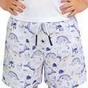 Pottwal Boys Swim Trunks for 10 Years, UPF 50+, Chlorine Resistant, Water Repellent, Adjustable Waistband Size 10Y