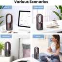 KONSIDEN Desk Fan Bladeless, 11.8 Inch Office Fan Small, Quiet, 3 Speed Adjustment, Touch Control, Easy to Clean, Desk Fans Small Quiet, Ideal for Office, Living Room, Bedroom