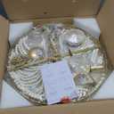 Wood Beaded Chandelier, LED Flush Mount Ceiling Light, Farmhouse Rustic Design, 2 Pack