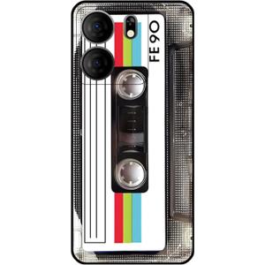 for BLU View 5 B135DL Case, Soft TPU Phone Case Music Classic Cassette Tape Retro 80’s Type Case for Girls Women Men Kids, Slim Shockproof Protective Cover White
