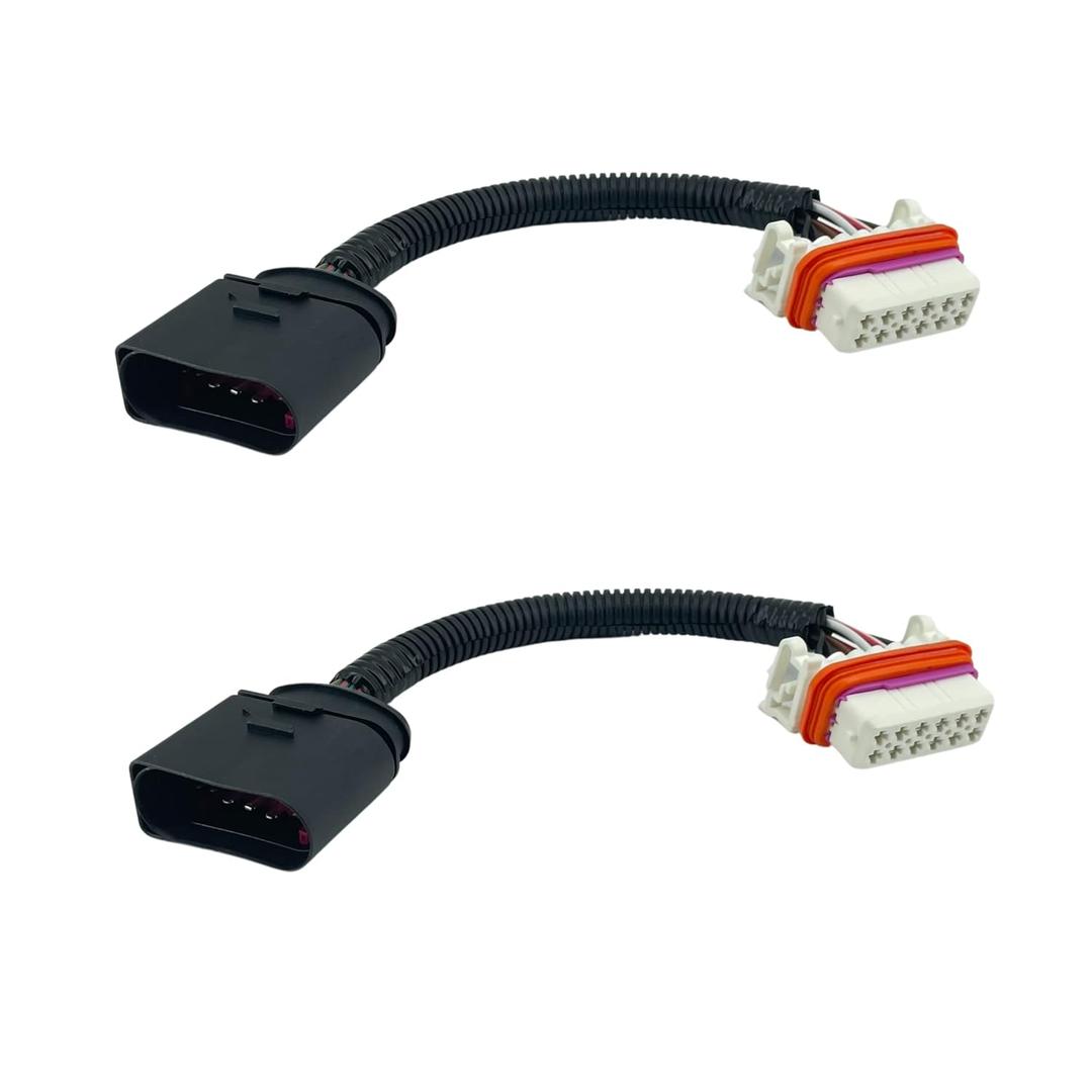 2pcs Headlight Wiring Harness Adapters Compatible with 2004-2007 Volkswagen Touareg Replace 7L6971071A
