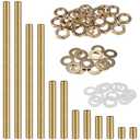 Brass Lamp Hardware - Threaded Pipe Rods & Assortment Including 10" Pipe Nipples, Washers & Locknuts