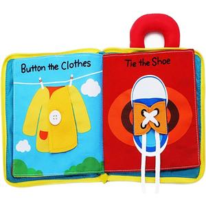 beiens My Quiet Books - Soft Activity Books for Babies, Toddler Learning Sensory Story Book, Life Skill Education & Identify 3D Cloth Books for Infants, Non Toxic Boys and Girls Soft Toys