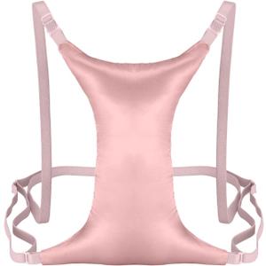 Cotton Breast Pillow for Chest Wrinkles Side Sleeper Anti-Wrinkle Support Bed Pillow with Adjustable Clasp Soft Beauty Pillow for Sleeping, Pink